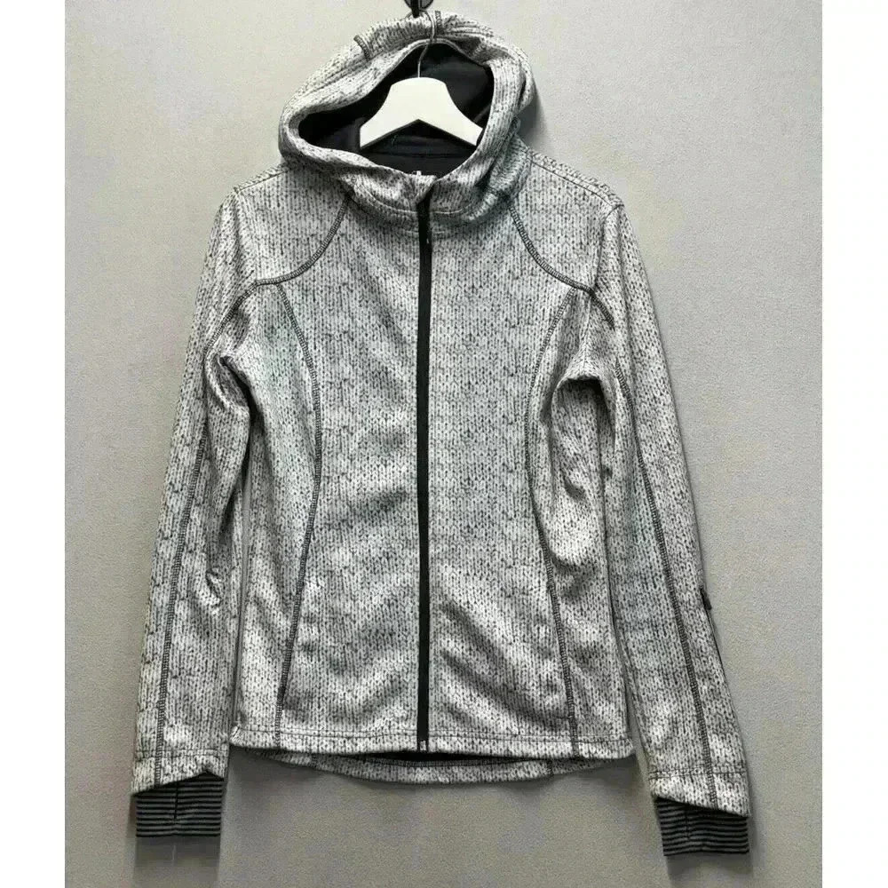 Mondetta Women's S Jacket Gray Black Long Sleeves Full Zip Hooded Athleisure